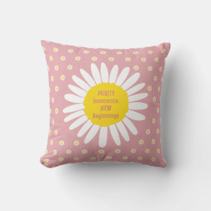 Daisy-Blume-Muster - Reinheit, Innocence-Zitat Kissen