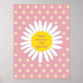 Daisy-Blume-Muster - Reinheit, Innocence-Zitat Poster