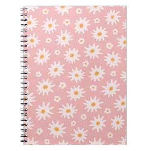 Daisy Blume nahtlos. Floraler Hintergrund Notizblock