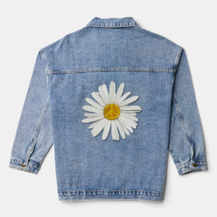 Daisy Blume No War Inner Peace Symbol Signing 60er Jeansjacke