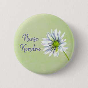 Daisy Blume Nurse Name Tag Custom Button