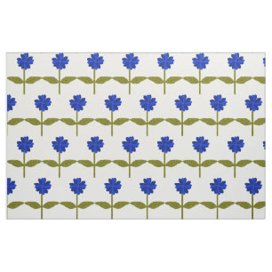 Daisy Blume Ocean Blue Floral Gemustertes Gewebe Stoff
