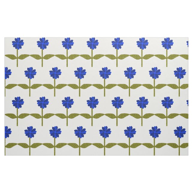 Daisy Blume Ocean Blue Floral Gemustertes Gewebe Stoff (Fat Quarter (45,7 x 55,9 cm))
