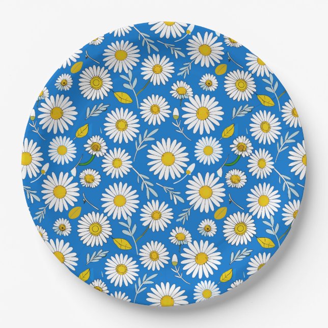 Daisy-Blume Pappteller (Vorderseite)