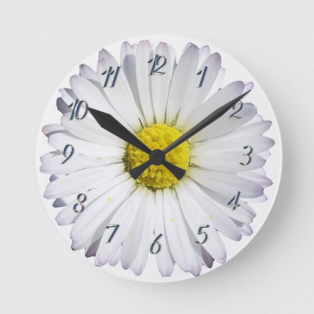 Daisy Blume Runde Acrylmauer Runde Wanduhr (Vorderseite)