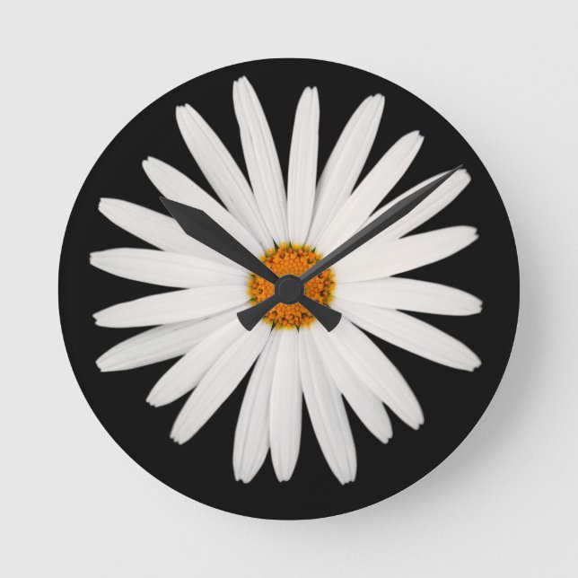 Daisy Blume Runde Wanduhr (Vorderseite)