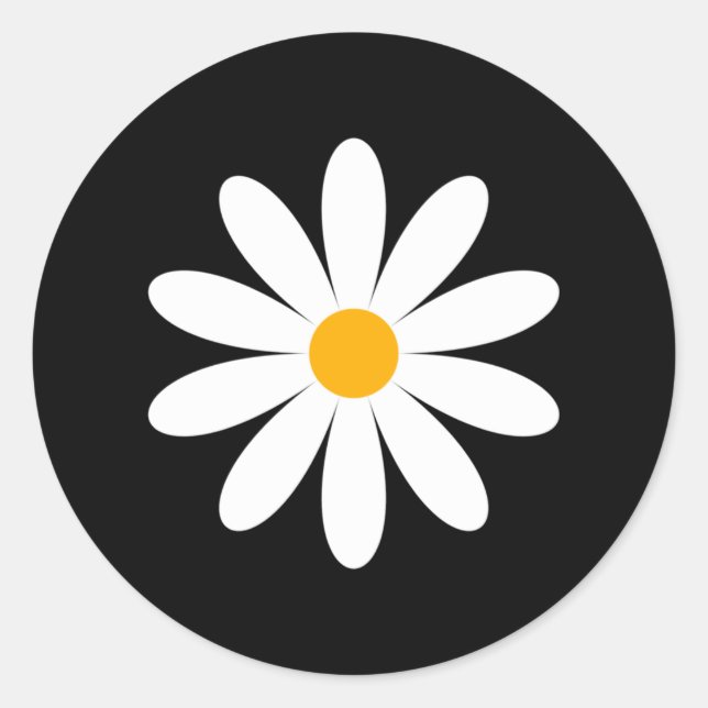 DAISY BLUME RUNDER AUFKLEBER (Vorderseite)