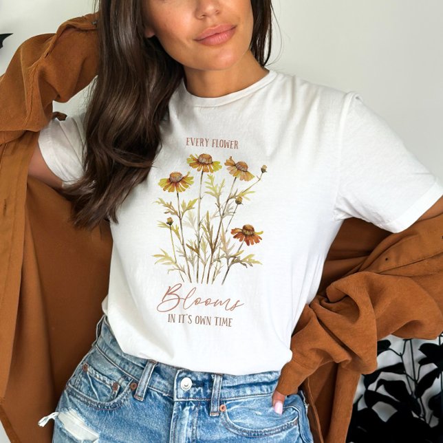 Daisy Blume und Zitat T-Shirt (Von Creator hochgeladen)