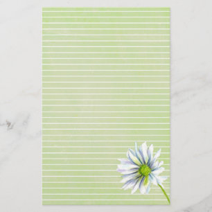 Daisy Blume White Lined Sage Green Briefpapier