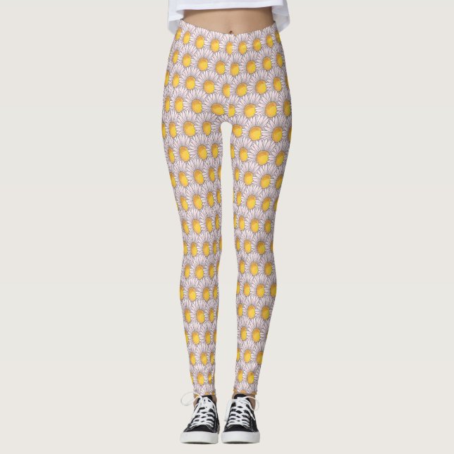 Daisy Blume , Wildblume Boho, Sommergeschenk Leggings (Vorderseite)