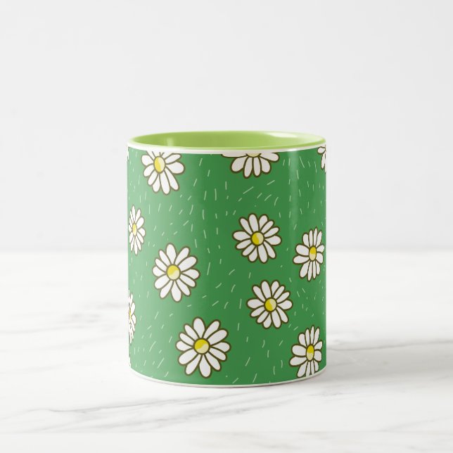 Daisy-Blume Zweifarbige Tasse (Mittel)