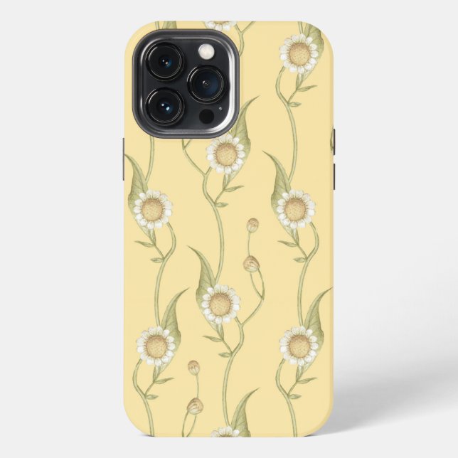 Daisy-Blumen-Monogramm Gelb Einzigartig  iPhone Hülle (Rückseite)