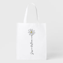 Daisy-Blumen-Tasche mit personalisiertem Namen
