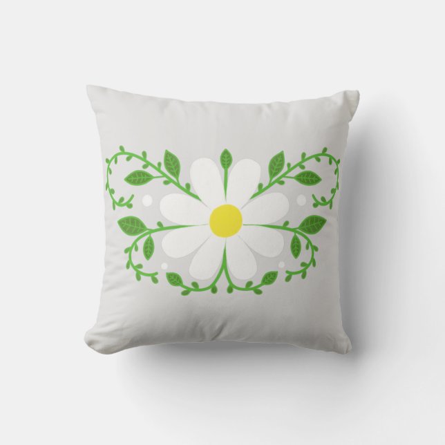 Daisy-Blumenmuster Kissen (Vorderseite)
