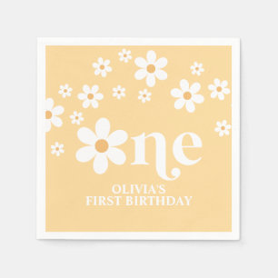 Daisy Blumenzwiebeln 1. Geburtstagsnapkins Serviette