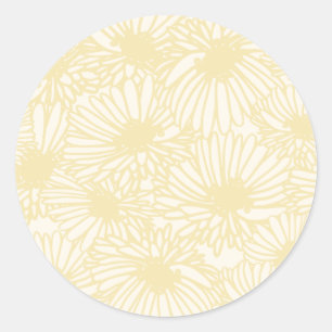 Daisy Blütentraum - Buttercreme Runder Aufkleber