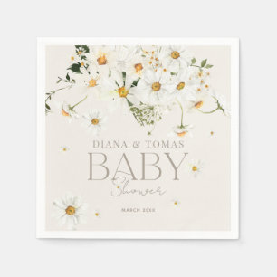 Daisy Boho Baby in Blütendusche Serviette