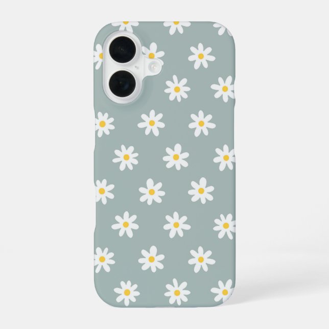 Daisy Boho Floral  iPhone 16 Hülle (Rückseite)