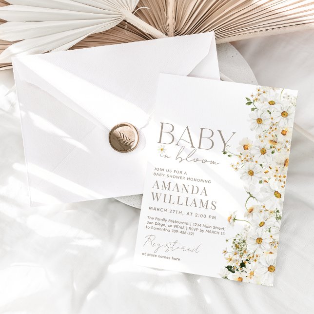 Daisy Boho Wildblume Kinderdusche Einladung (Von Creator hochgeladen)