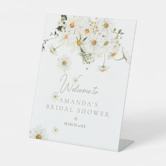 Daisy Boho Wildblume Moderne Bridal Willkommen Sockelschild