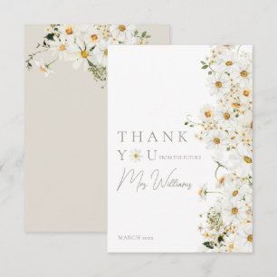 Daisy Boho Wildblume Modernes Brautparty Dankeskarte