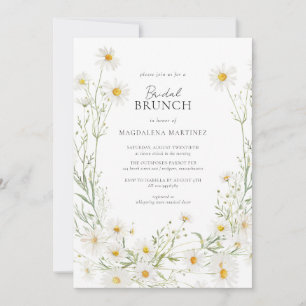 Daisy Boho Wildblume Rustic Bridal Brunch Einladung