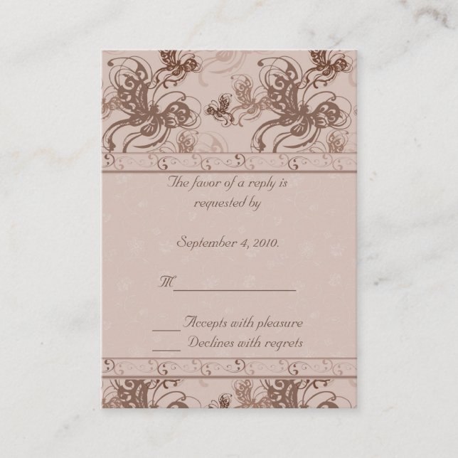 Daisy Border RSVP-Karte Begleitkarte (Vorderseite)