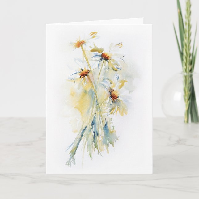 Daisy Bouquet - Fine Art Greetings Card Karte (Vorderseite)
