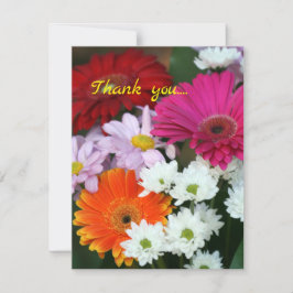 Daisy Bouquet Floral Flat Dankeschön Karte
