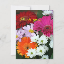 Daisy Bouquet Floral Flat Dankeschön Karte