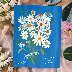 Daisy Bouquet Gouache Condolences Sorry for lose Postkarte