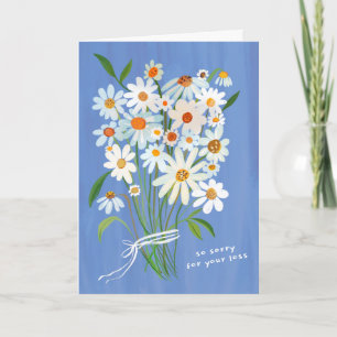 Daisy Bouquet handbemalt Beileid Karte
