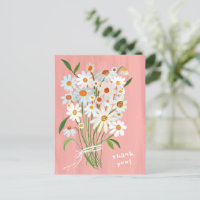 Daisy Bouquet handpainted Gouache Vielen Dank