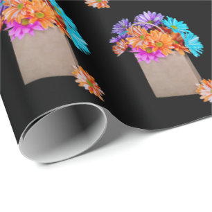 Daisy Bouquet in Papiertüte Geschenkpapier
