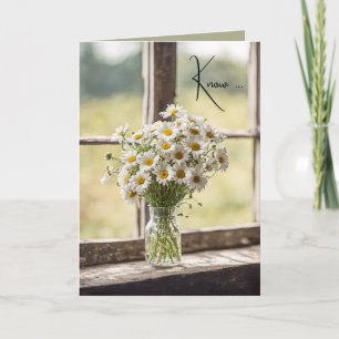Daisy Bouquet in Window Karte