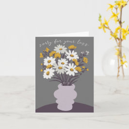 Daisy Bouquet Vase Beileid zum Verlust Karte