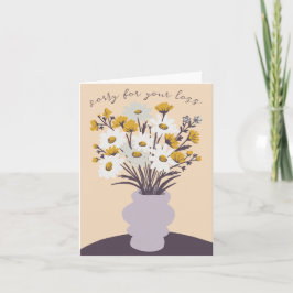 Daisy Bouquet Vase Beileid zum Verlust Karte