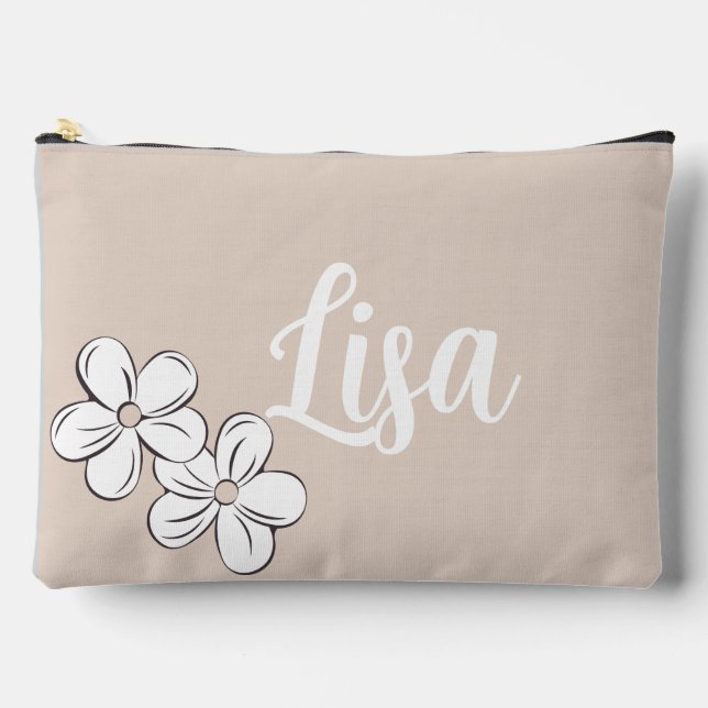 Daisy Bridesmaid Makeup Bag Zubehörtasche (Vorderseite)