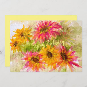 Daisy Bright Flat Card Dankeskarte