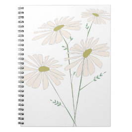 Daisy Bunch Delicate Daisy Dance - White Floral Notizblock