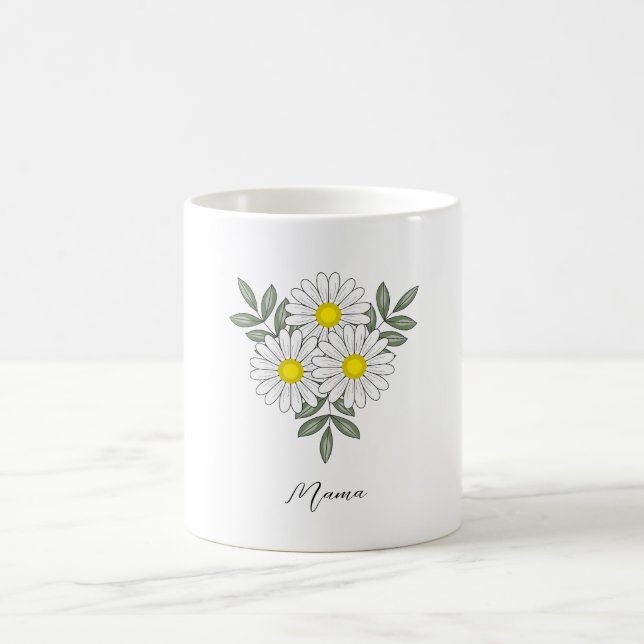Daisy Bundle benutzerdefinierte Text-Tasse Kaffeetasse (Mittel)