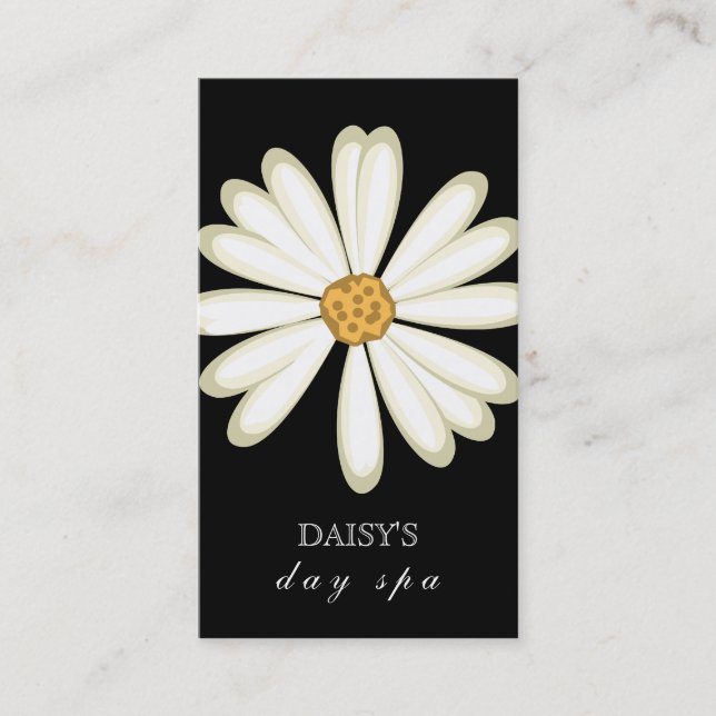 Daisy Business Card Schwarz-weiß Visitenkarte (Vorderseite)