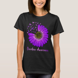Daisy Butterfly Lila Ribbon Überdosierung Bewussts T-Shirt