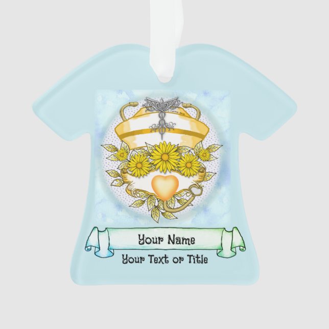 Daisy caduceus Krankenschwester Ornament (Vorderseite)