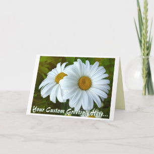 Daisy Card Wild Blume Benutzerdefinierte Grußkarte Karte