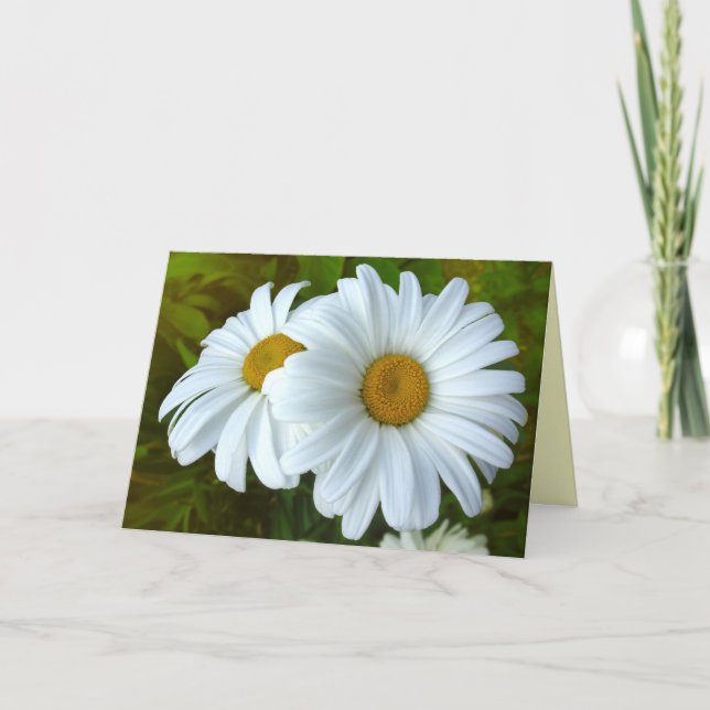 Daisy Card Wild Blume Benutzerdefinierte Grußkarte Karte (Vorderseite)