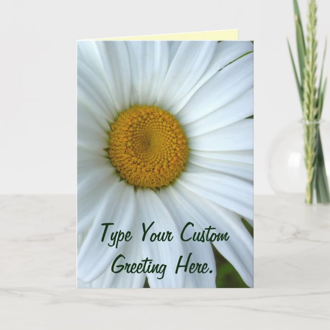 Daisy Card Wild Blume Benutzerdefinierte Grußkarte Karte (Vorderseite)