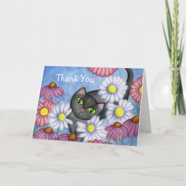 Daisy Cat Dankeskarte (Vorderseite)