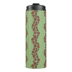 Daisy Chain Wiggly Blume Streifen grün Thermosbecher