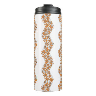 Daisy Chain Wiggly Blume Streifen orange Thermosbecher